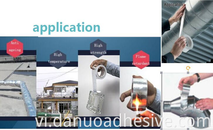 Tự kết dính Gummed Waterproot Alumuminu Lá băng